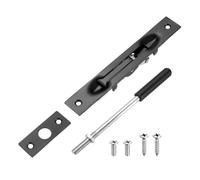 QUARKZMAN 1 Juego De Cerradura Empotrada De Extensión Con Varilla 6 Pulgadas Cerradura De Seguridad Empotrada Para Puertas Francesas Dobles Puertas Compuestas O De Madera Color Negro