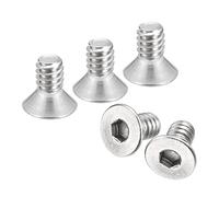 QUARKZMAN #10-24x3/8" Plana Avellanada Hueca Cabeza Tornillos, 50uds 304 Inoxidable Acero Hexagonal Zócalo Plana Cabeza Tornillos, Completa Rosca, Avellanados Pernos