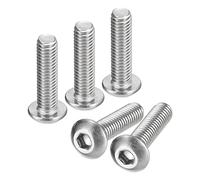 QUARKZMAN #10-32x3/4" Botón Hueca Cabeza Tornillos, 20uds 304 Inoxidable Acero Sujetadores Hexagonal Pernos Tornillos, Completa Rosca Hexagonal Accionamiento Tornillos