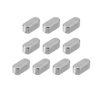 QUARKZMAN 10 Piezas de Llave de Pluma de Extremo Redondo, 5 x 5 x 12mm de Acero Inoxidable para Conexión de Eje de Transmisión Paralelo
