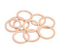 QUARKZMAN 10Pcs Arandela Plana M33 Arandelas Cobre Anillo Sellado 33mm ID | Cobre Kit Arandelas Aplastamiento Variedad, 40mm OD 1.5mm Grosor, Para Tornillos Reparación Maquinaria