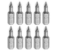 QUARKZMAN 10pcs Puntas Destornillador PZ0 Vástago Hexagonal 1/4" Cabeza Magnética Longitud 1" Acero S2 Puntas Taladro Phillips Ranuradas Para Trabajos Reparación