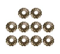 QUARKZMAN 10Pzas Placa Trasera Para Tiradores Gabinete 0.79 Pulgadas Forma Radial Latón Arandelas Decoración Clásica Para Muebles Junta Para Cajones Puertas Gabinete Y Armario (Tono Bronce)