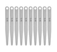 QUARKZMAN 10uds Galga Grosores 0.45mm Grosor Calibre 65MN Acero Métrica Brecha Herramienta Medición, Hoja Única
