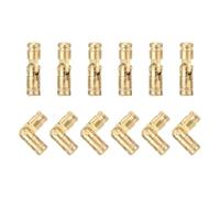 QUARKZMAN 12 Piezas Bisagra de Barril Invisible de Latón, Bisagras Ocultas de 15x4mm, Soporte Plegable Cilíndricas Ocultas para Caja de Recuerdos DIY Puerta de Gabinete