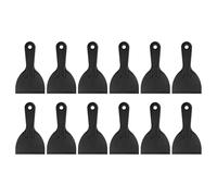 QUARKZMAN 12 Piezas Espátula De agramasa 3.94" Cuchillas De agramasa Plásticas Flexibles Desechables Herramienta De Limpieza Para Extender Pintura Reparar Rellenar Parchear Pintar Negro
