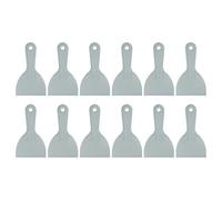 QUARKZMAN 12 Piezas Espátula De agramasa 3.94" Cuchillas De agramasa Plásticas Flexibles Desechables Herramienta De Limpieza Para Extender Pintura Reparación De Parches Y Enagramasado Gris