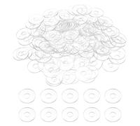 QUARKZMAN 120 Pcs Arandelas Planas De PVC M5 5mm DI 15mm DE 1mm Grosor Arandelas Planas Ojetes De Plástico Fijador Sellador Espaciador Anillo De Arandelas, Transparentes