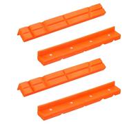QUARKZMAN 2 Juegos De Almohadillas Para Mordazas De Tornillo Color Naranja | De 8", Mordazas Blandas De Goma Magnéticas En Forma De V Estándar, Protectores Contra Arañazos, Trabajo En Madera