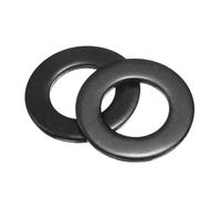 QUARKZMAN 2 Pcs Arandelas Planas De Acero Inoxidable M27 27mm DI x 50mm De | 4mm De Espesor, Arandelas De Metal Chapadas En Zinc Negro, Para Tornillos Y Pernos