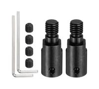 QUARKZMAN 2 Pcs Eje De Árbol Para Motor De 5mm A M10 En Acero 1045, Con Tornillos De Fijación Y Llave Para Mandriles De Sierra Mini Y Muelas De Esmeril, Varilla Conectora Para Motores