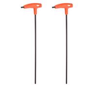 QUARKZMAN 2 Pcs Llave Hexagonal con Mango en T de 6 mm Métrica Cr-V Brazo Extra Largo Llave de Hexágono Interior Herramienta de Reparación para Mantenimiento, Naranja