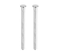 QUARKZMAN 2 piezas de 3.5 pulgadas Pasadores de Bisagra de Puerta, Bisagra Interior de Puerta Cepillada Desmontable con Pasadores de Seguridad para Puerta de Madera de Repuesto, Plata
