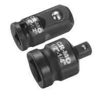 QUARKZMAN 2 Piezas Juego De Reductor Y Aumentador De Enchufe De Impacto 1/2" A 1/4" 1/4" A 1/2" Accionamiento Cuadrado Estándar SAE Acero CR-MO Convertidor Para Llave De Trinquete Y Impacto