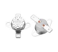 QUARKZMAN 2 Piezas KSD301 Termostato 60°C/140°F 16A Normalmente Abierto N.O Interruptor De Temperatura De Disco Ajustable Para Microondas, Horno, Cafetera, Material Cerámico
