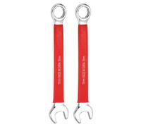 QUARKZMAN 2 Piezas Llave Combinada 18mm Métrica Boca Abierta 10 Grados De Inclinación Boca De 12 Puntos Extremo Doble Llaves Herramientas Para Hogar Automotriz Maquinaria Reparación DIY
