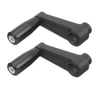 QUARKZMAN 2 Piezas Manivela Giratoria Para Máquina 8x85mm (Diámetro x L), Manija Universal Para Torno De Reemplazo Para Máquinas De Fresado Industrial, Negro (Agujero Redondo)