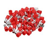 QUARKZMAN 2 Terminales de Cable de Crimpado x 50Pcs Conector de Terminal de Manguito Aislante de Ferrule Pin Conectores de Extremo de Cable Crimpado [Rojo 16mm]