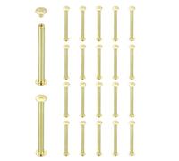 QUARKZMAN 20 Juegos De Remaches Chicago M5x60mm Tornillos De Metal Con Cabeza Phillips Postes Clavijas Conectadores Para Manualidades De Cinturones De Cuero Bolsos Encuadernación