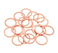 QUARKZMAN 20 Piezas Arandelas Planas Cobre M24 24x30x1.5mm Arandelas Aplastamiento Métricas Sellado Mejoradas Cobre Para Tornillos Tuercas Accesorios Reparación Electrónica
