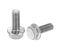 QUARKZMAN 20Pcs M6-1.0 x 16 mm Tornillo Hexagonal con Arandela Métrico Totalmente Roscado DIN 6921 Tornillos Hexagonales Acero Inoxidable 304 Tratamiento de Pasivación Plateado