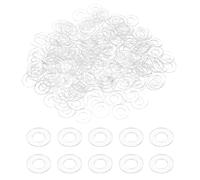 QUARKZMAN 240 Pcs Arandelas Planas De PVC M4 4mm DI 10mm Transparente | De 0.5mm Espesor, Arandelas Planas Ojetes De Plástico Sujetador Sellado Espaciador Anillo De Arandelas