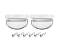 QUARKZMAN 2Pcs 76 x 50mm Asa De Anilla Lateral Para Levantar Plata