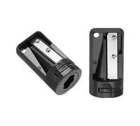 QUARKZMAN 2pcs Sacapuntas de Carpintero Negro Sacapunta Manual Portátil | Cortador de Lápices de Solo Agujero Simple, Afilalápices, para Escuela Oficina Carpintería Viajes Manualidad