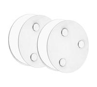 QUARKZMAN 2Pcs Soporte Magnético para Detector de Humo, 50mm Diámetro, Doble Caras con 3 Imanes y Pegatinas Fuertes Soporte Magnético para Alarma de Incendio y Humo Universal para Pegar