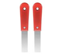 QUARKZMAN 2uds Agramasa Cuchillo 0,98" Ancho Carbono Acero Hoja Metal Agramasa Rascador, Flexible Yeso Espátula para Yeso Paneles Reparación y Agramasa, Rojo