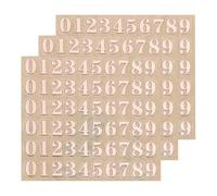 QUARKZMAN 3 Hojas de Pegatinas de Números de 3mm/0.12 pulgadas, Pegatinas de Números 3D de Aleación Autoadhesivas del 0 al 9 para Manualidades, Scrapbooking, Decoraciones, Color Oro Rosa