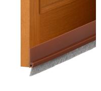 QUARKZMAN 3 Piezas de Burlete para la Parte Inferior de la Puerta, 1.2" x 40" Tope de Corriente de Aire con Cepillo para Puertas Exteriores e Interiores Bloqueador, Gris