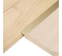 QUARKZMAN 3 Piezas De Molduras T De 1.22 M X 0.79" Para Transición De Pisos, Tapajuntas De Aleación De Aluminio Para Juntas De Suelos De Laminado Vinílico, Bronce Cepillado