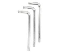 QUARKZMAN 3 Piezas Llave Torx De Seguridad Antimanipulación T30 3.15" Brazo Largo Llave En L Hexagonal Torx Llave De Vaso De 6 Puntas Acero Al Carbón Herramienta ManualColor Plata Claro