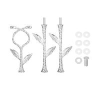 QUARKZMAN 3-Tier Cupcake Stand Hardware Handles plata envejecida | 1 Set, Mango de aleación de zinc para soporte de plato de pastel de 3 niveles, con tornillos para platos de frutas y pasteles