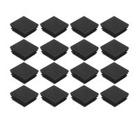 QUARKZMAN 36pcs Tapones de Plástico Cuadrados, 40x40mm Tapón Negro Plástico para Cubrir Tubos de 34-38mm de Diámetro Inserto Protector de Pies para Patas de Muebles Sillas Mesas Estante