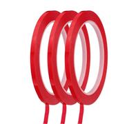 QUARKZMAN 3pcs Cintas Adhesivas para Pizarra Blanca, 5mm x 66m PET Fina Cinta Gráfico Marcado de Rejilla Grillas Línea Impermeable para Oficina Almacén Aula Posicionamiento, Rojo