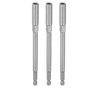 QUARKZMAN 3pcs Llave de Vaso Hexagonal, 5.5mm Impacto Casquillo para Taladro 1/4" Vástago 150mm Extra Largo Cr-V Métrica Punta Tornillo Ajustador para Atornillador Eléctrico Mecánico Tuercas