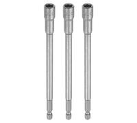 QUARKZMAN 3pcs Llave de Vaso Hexagonal, 8mm Magnético Impacto Casquillo para Tuercas 1/4" Vástago 150mm Largo Cr-V Métrica Destornillador Barrena Tornillos Ajustador para Taladro Eléctrico