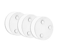 QUARKZMAN 3Pcs Soporte Magnético para Detector de Humo, 50mm Diámetro, Doble Caras con 3 Imanes y Pegatinas Fuertes Soporte Magnético para Alarma de Incendio y Humo Universal para Pegar