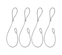 QUARKZMAN 4 Piezas Cable De Cerradura De Puerta 15 Pulgadas Negro | Cuerda De Cerradura Ajustable, Acero Inoxidable, Para Cercas De Madera Puertas Jardín Puerta Trasera