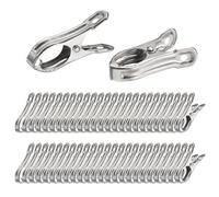 QUARKZMAN 40 pinzas de acero inoxidable para jardín, abrazaderas robustas para invernadero con agarre fuerte, ideales para sujetar mallas de sombreo o cubiertas vegetales en arcos de jardín.