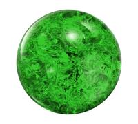 QUARKZMAN 40mm/1.6" Esfera Cristal Esfera Bola Vidrio con Grietas Hielo Esfera Decorativa Sólida Adorno Bola Cristal para Adivinación Lectura Fortuna Decoración Fuente Mesa Verde