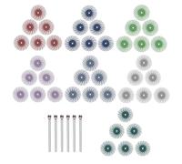 QUARKZMAN 42 Piezas Juego De Discos De Cerdas Radiales 1" 80-2500 Grano Kit De Cepillos Abrasivos Para Detalles Ruedas De Pulido Variadas Con 6 Piezas Mandriles De Vástago 1/8" Para Pulido