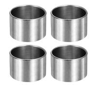 QUARKZMAN 4Pcs Espaciador Metálico, M18 Separadores de Acero Inoxible 304, 18 mmID x 20 mmOD x 12 mm de Longitud, Redondo, sin Rosca, Acabado Liso para Tornillos, Plateado