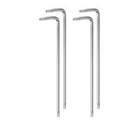 QUARKZMAN 4uds Torx Hexagonal Llaves, T10 Alto Carbono Acero Extra Largo Brazo Torx Hexagonal Llave L Forma Estrella Llaves para Automoción Césped Equipo y Motor Refacción