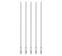 QUARKZMAN 5 Pcs Brocas de Seguridad Torx T10 de 8" de Largo Puntas | en Acero S2 Magnético, con Hexagonal de 1/4", con Cabeza Torx con Orificio, para Taladro Tornillos Fijación