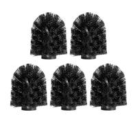 QUARKZMAN 5 Piezas Cabezal de Repuesto para Cepillo de Inodoro 15mm, Cabezal de Cepillo de Limpieza Redondo en Forma de Bola para Cepillos de Inodoro Negro
