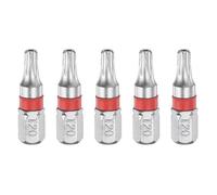 QUARKZMAN 5 Piezas de Punta de Destornillador Torx T20H Con Vástago Hexagonal de 1/4" de 25 mm/1" de Longitud, Estrella Magnética de 6 Puntas, Puntas de Destornillador Eléctrico de Acero S2