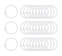 QUARKZMAN 50 Piezas Anillas de Carpeta de 1 Pulgada Anillas de Libro Blanco